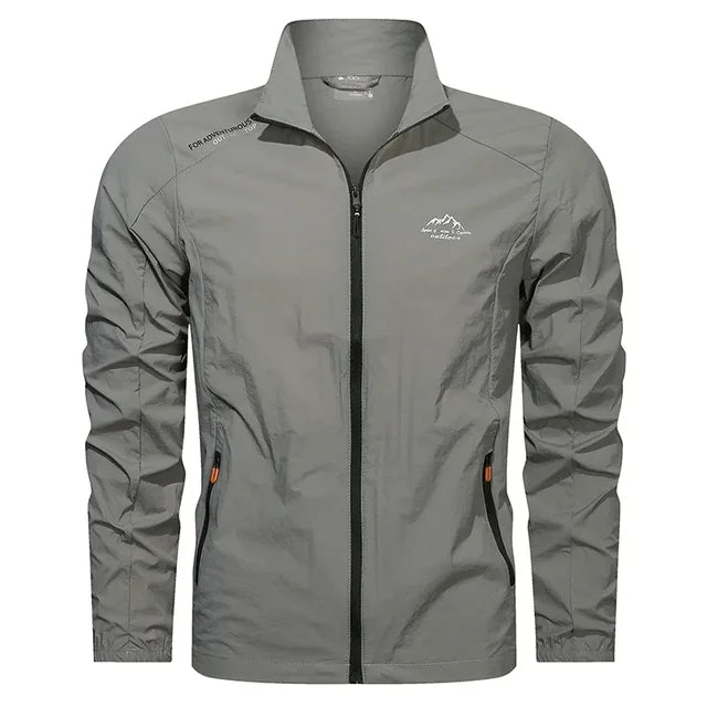 Heren Windbreaker Jas met Volledige Rits voor Herfst