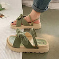 Sandaal Dames | Strikdetail & Zomers Platformcomfort