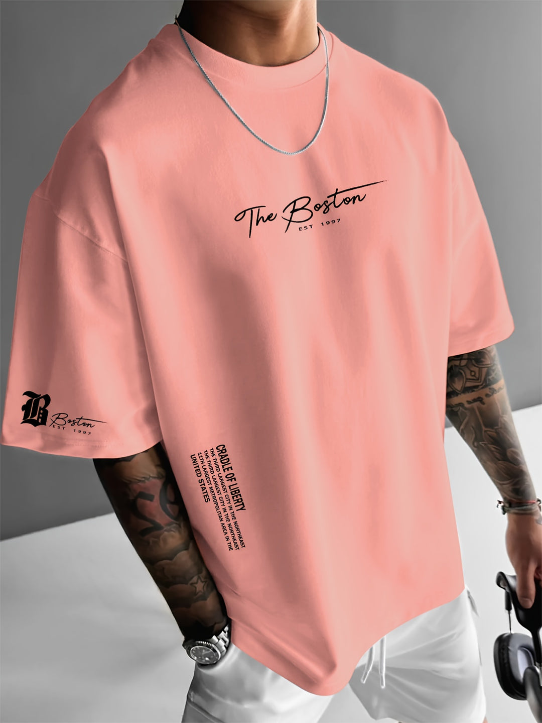 T-shirt Heren | Slogan Print &amp; Comfortabele Loose Fit