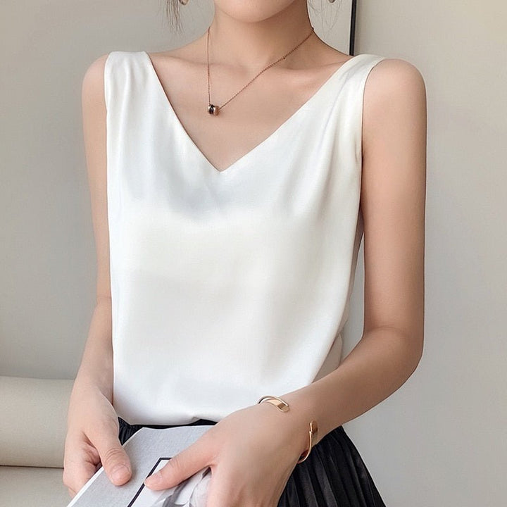 Tanktop Dames | Minimalistisch &amp; Luxe V-hals Design