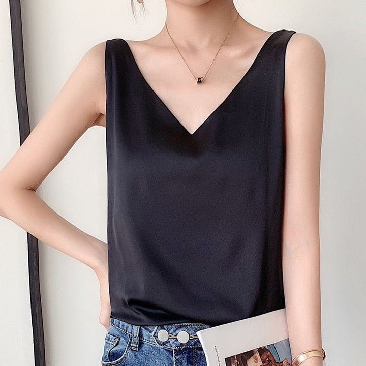 Tanktop Dames | Minimalistisch &amp; Luxe V-hals Design