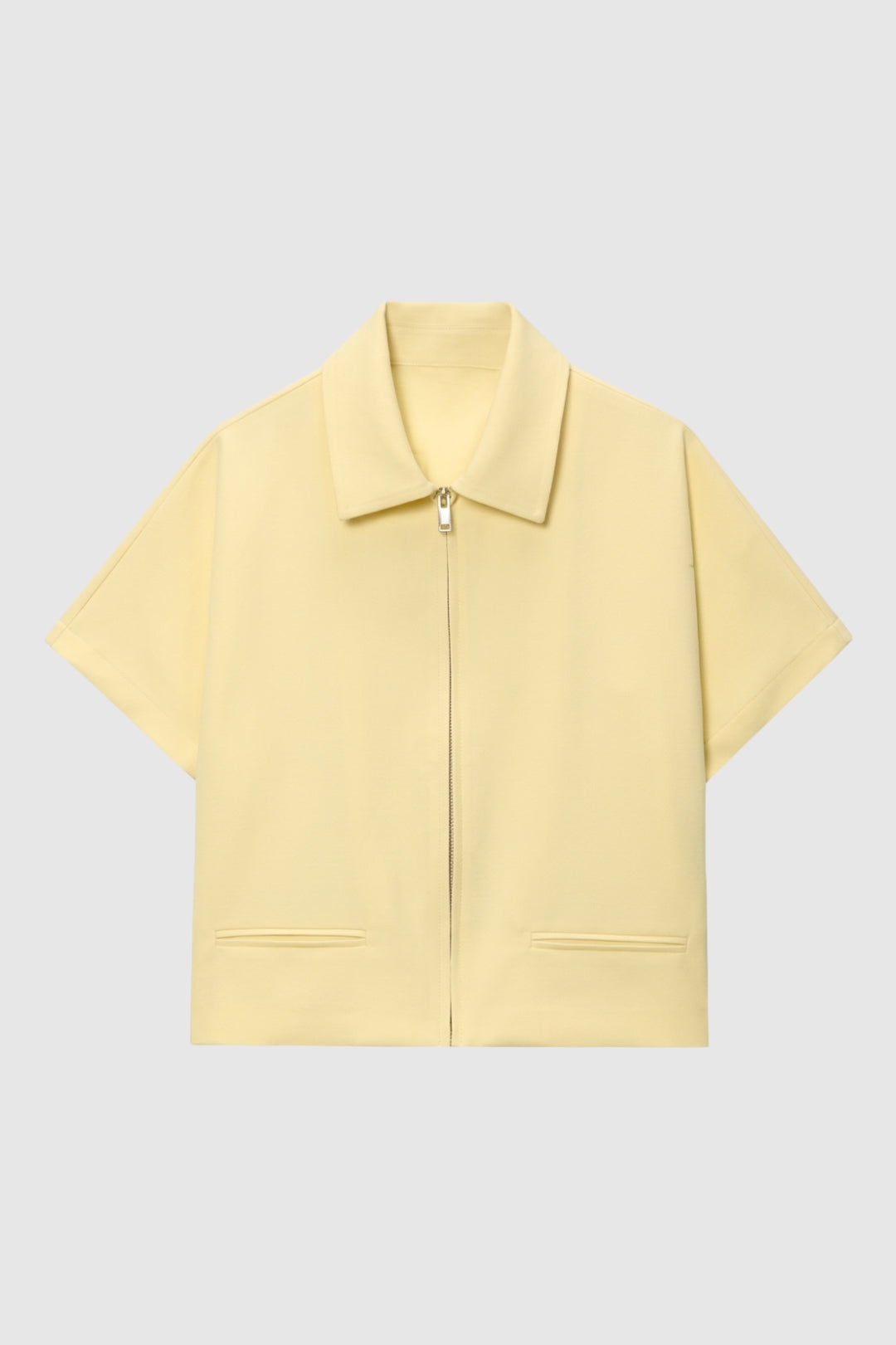 Top Dames | Cropped Zip Jasje met Revers &amp; Moderne Snit