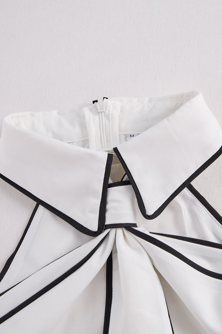 Top Dames | Haltermodel met Kraag &amp; Strikdetail