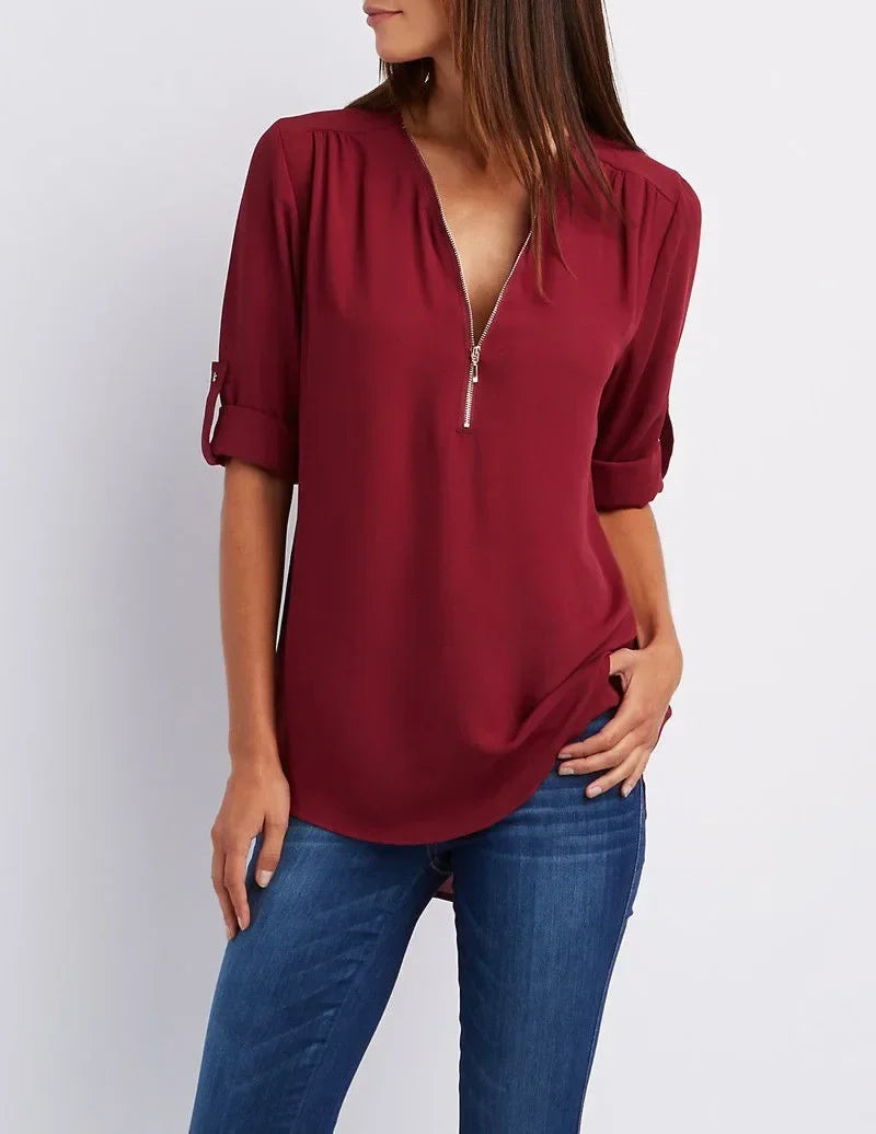 Top Dames | Ritsdetail &amp; Moeiteloze Stijl