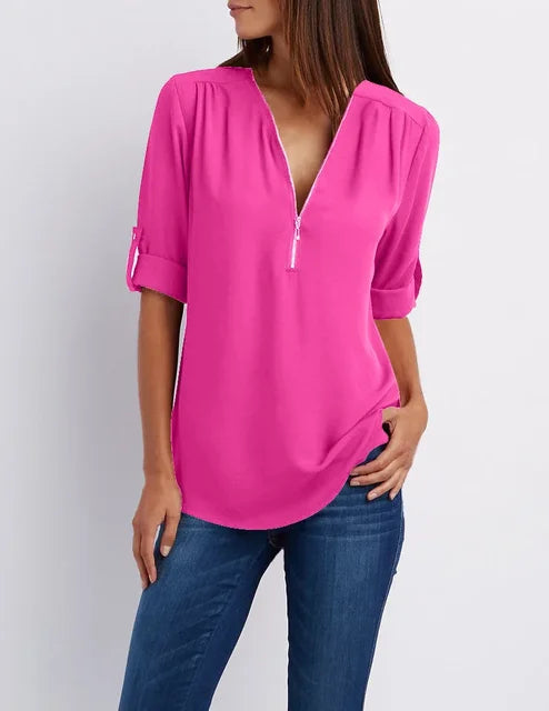 Top Dames | Ritsdetail &amp; Moeiteloze Stijl