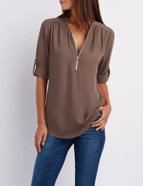 Top Dames | Ritsdetail &amp; Moeiteloze Stijl