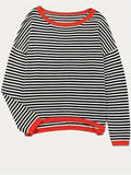 Trui Dames Gestreept | Losse Pasvorm & Ademend Comfort