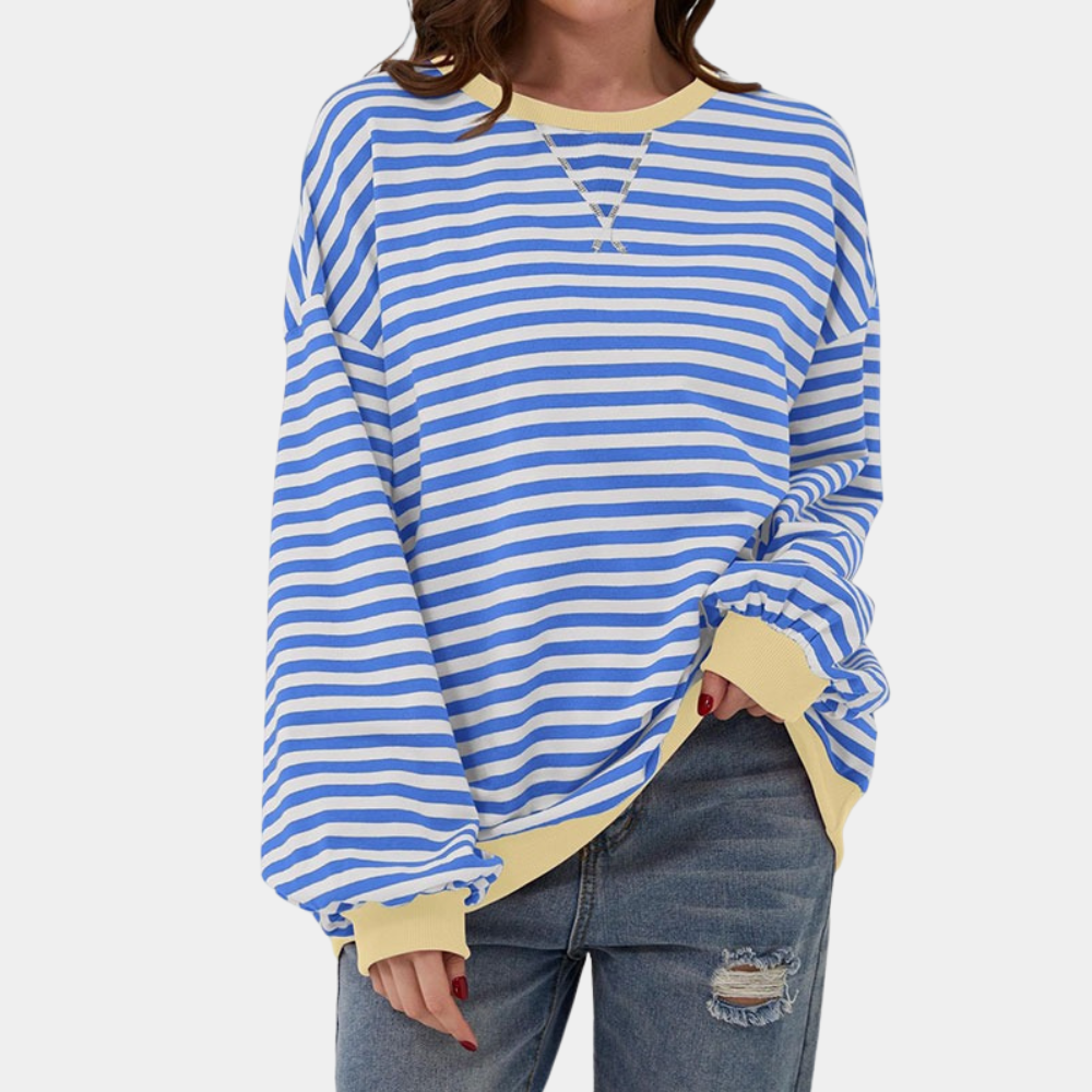 Trui Dames Oversized Gestreept | Warm &amp; Zacht Draagcomfort