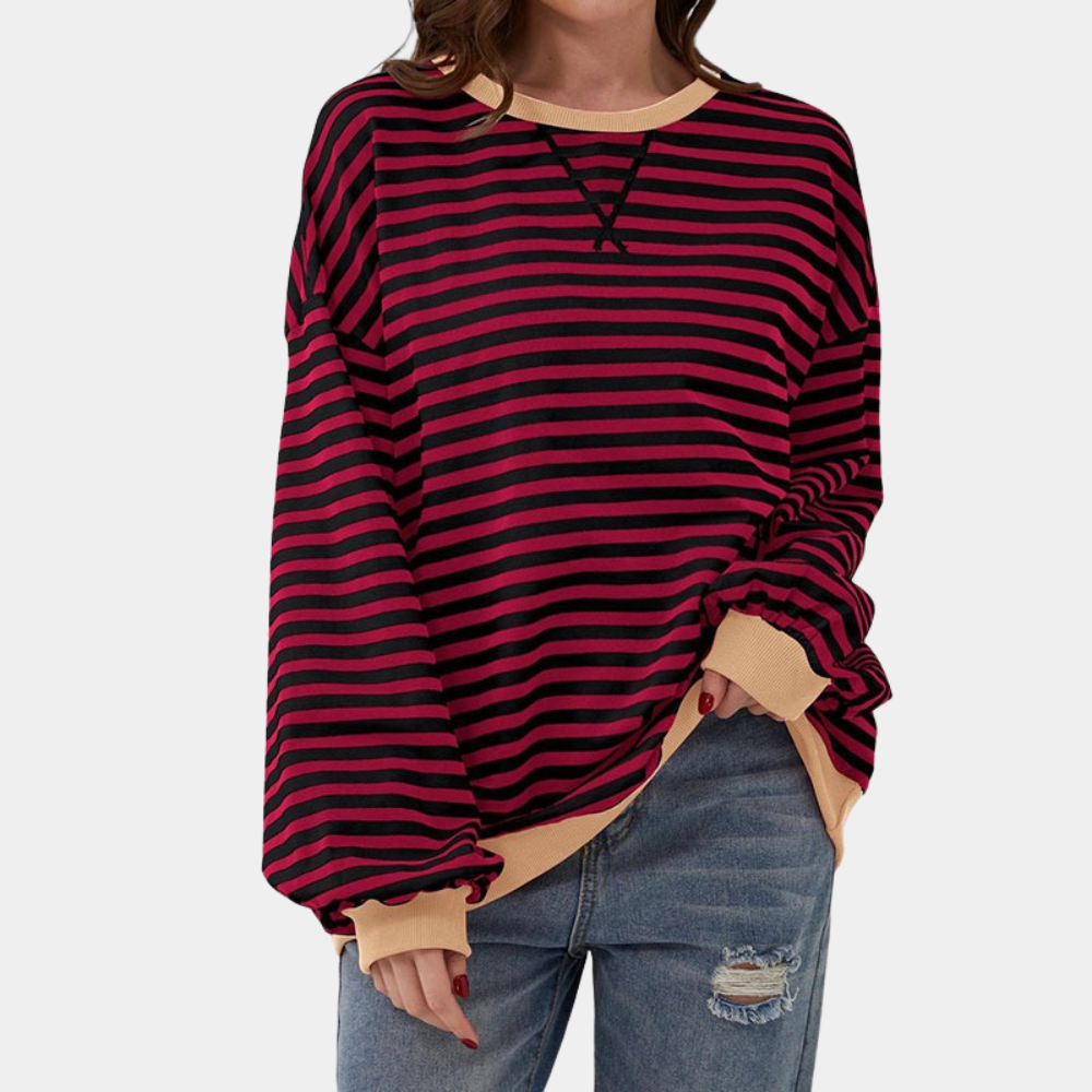 Trui Dames Oversized Gestreept | Warm &amp; Zacht Draagcomfort