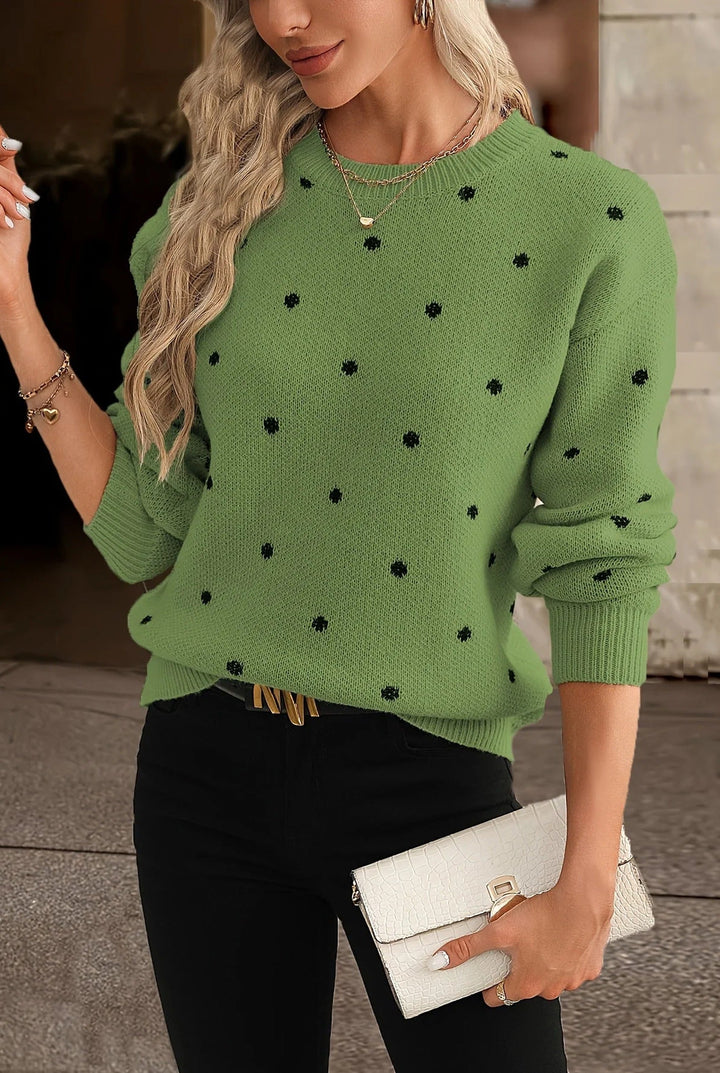 Trui Dames | Polkadot &amp; Ronde Hals