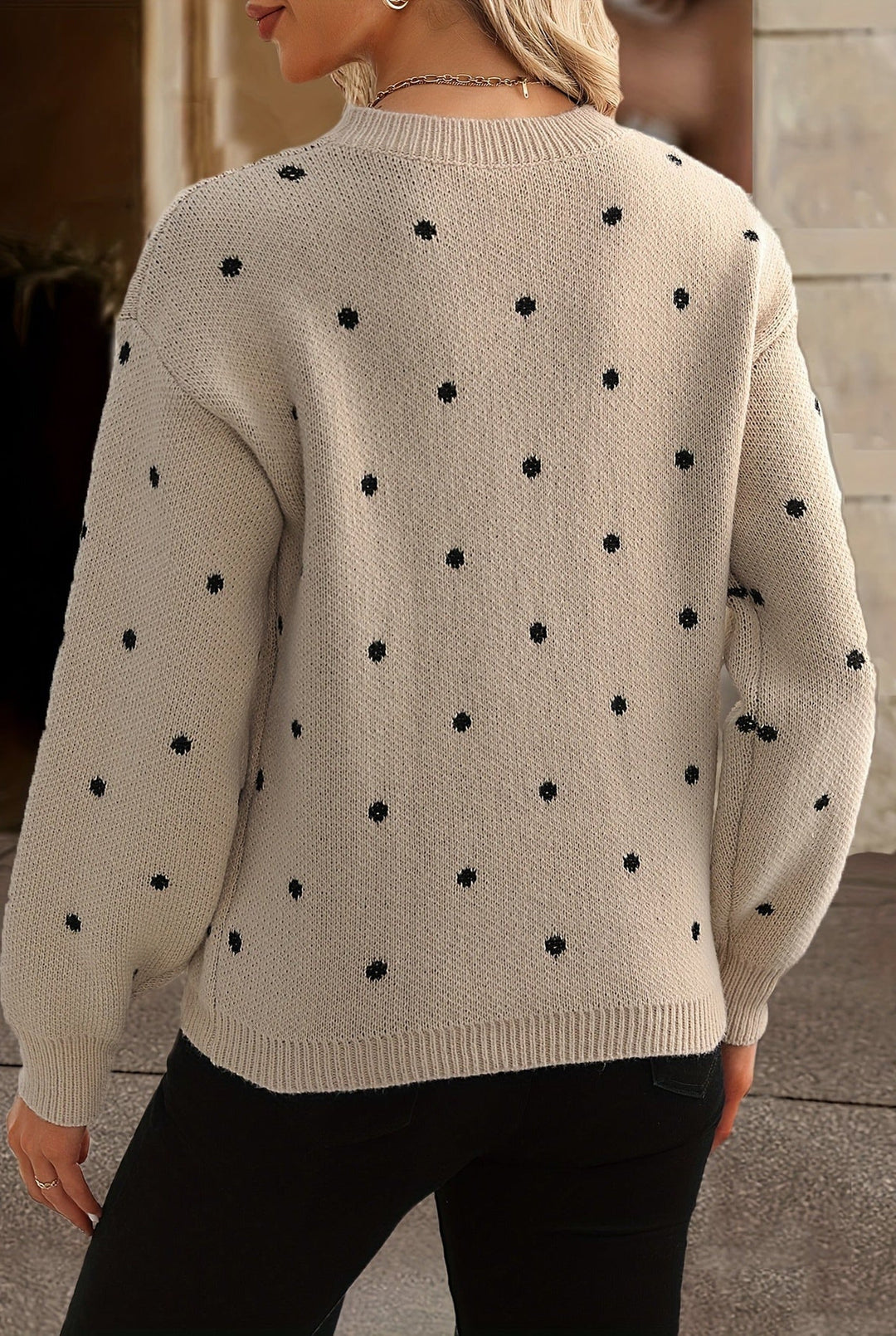 Trui Dames | Polkadot &amp; Ronde Hals