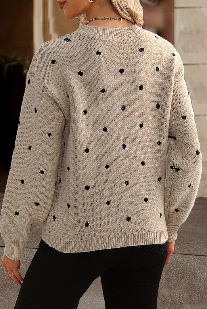 Trui Dames | Polkadot &amp; Ronde Hals