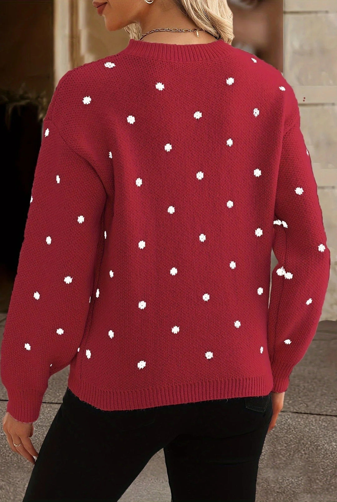 Trui Dames | Polkadot &amp; Ronde Hals