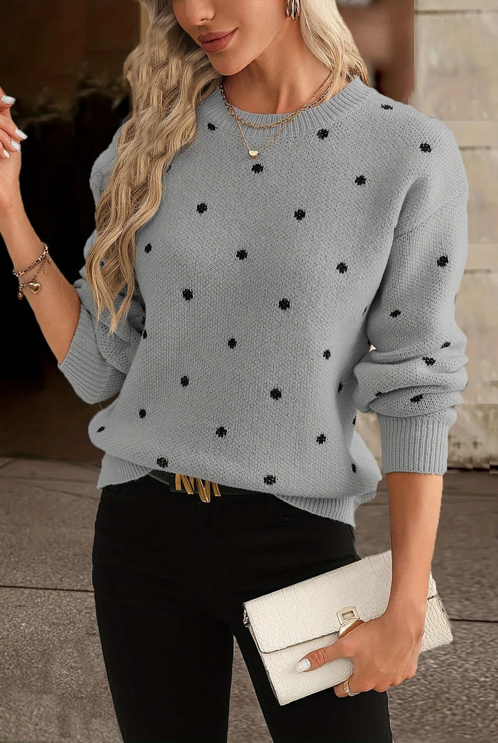 Trui Dames | Polkadot &amp; Ronde Hals