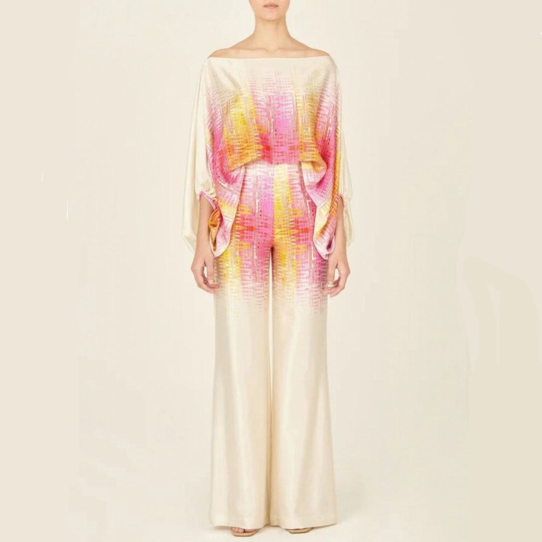 Tweedelige Set Dames | Luxe Off-Shoulder &amp; Satijnglans