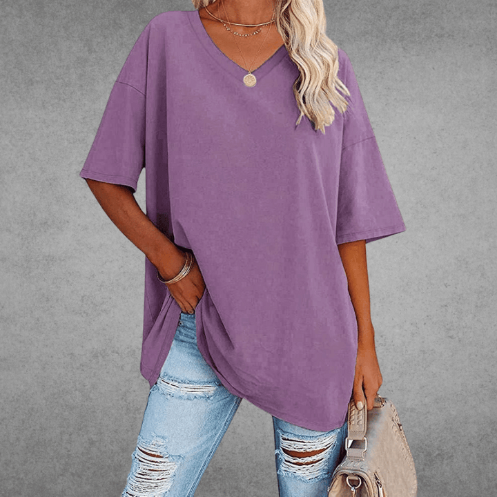 V-hals T-shirt Dames | Oversized &amp; Casual Comfort