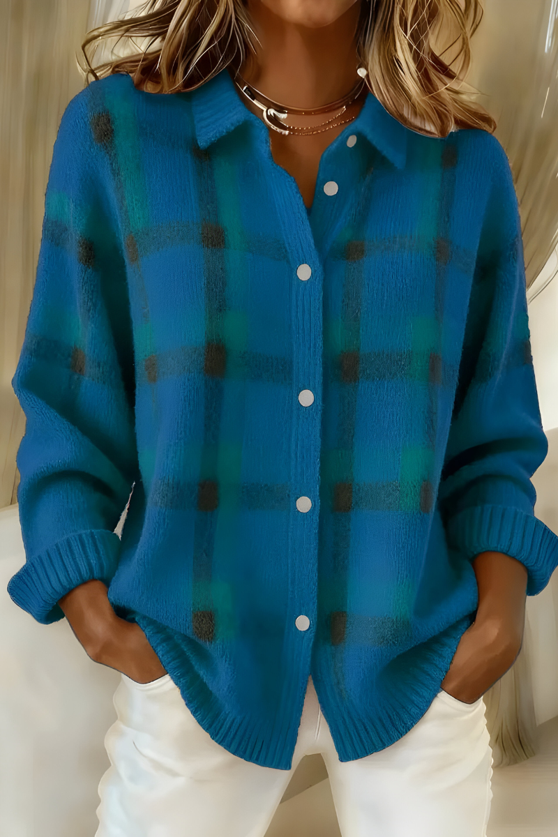 Vest Dames | Retro Geruite Print