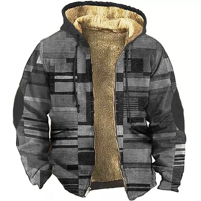 Vest met Capuchon Heren | Patchwork Design &amp; Warm Draagcomfort