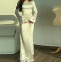 Vrouwen Feestelijk accent Elegant Lange Mouwen Maxi Zomerjurk - Harriet