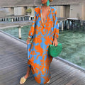 Vrouwen Lichtgewicht Boho Design Maxi Zomerjurk met lange mouwen - Aliyah