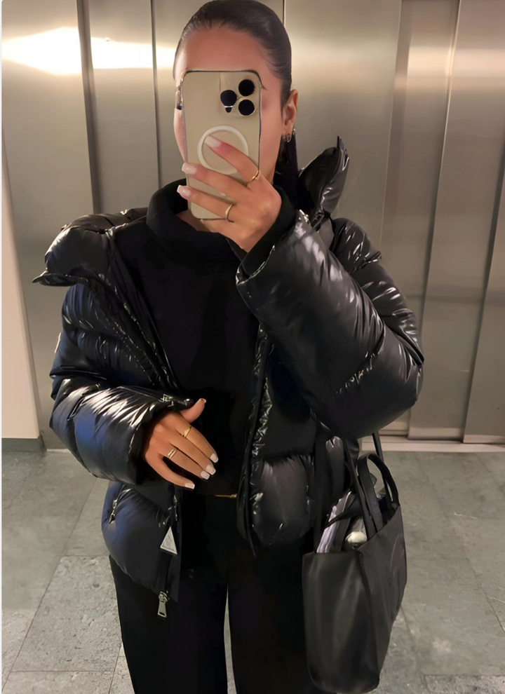 Winterjas Dames | Pufferjas | Lichtgewicht Warmte met Glanzende Look