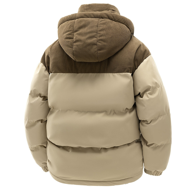 Winterjas Heren | Gewatteerde Jas met Capuchon | Warm &amp; Winddicht