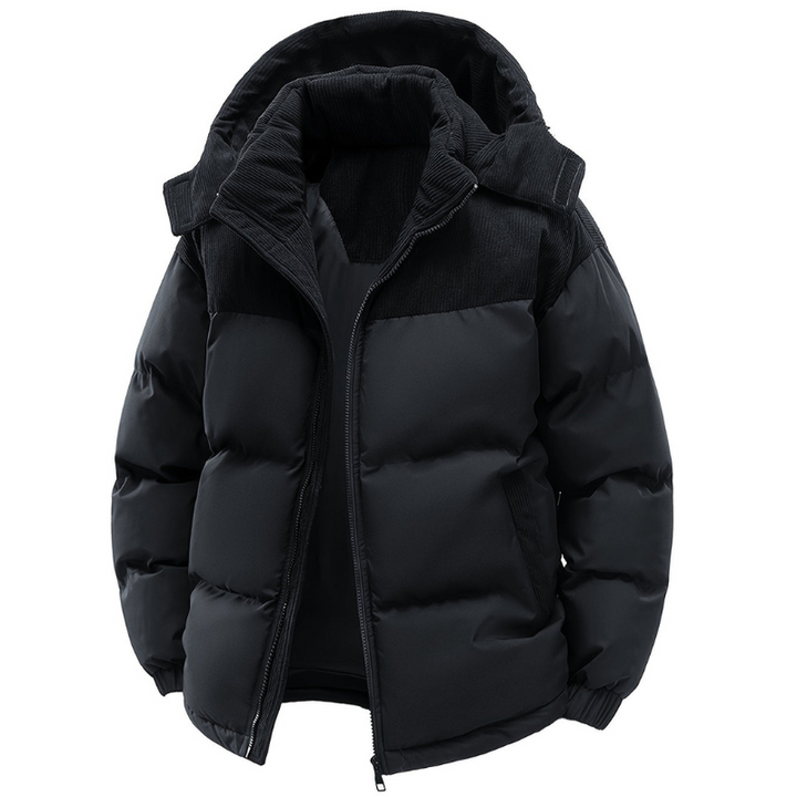 Winterjas Heren | Gewatteerde Jas met Capuchon | Warm &amp; Winddicht