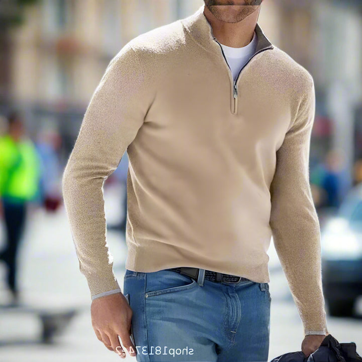 Zip Trui Heren | Verfijnd &amp; Ademend Warm