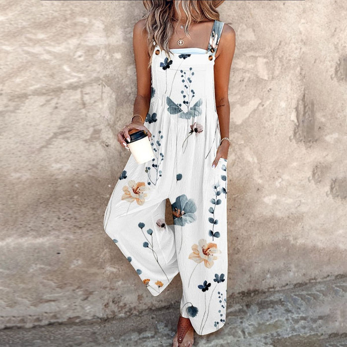 Zomer Jumpsuit Dames | Bloemenprint & Losse Flatterende Pasvorm