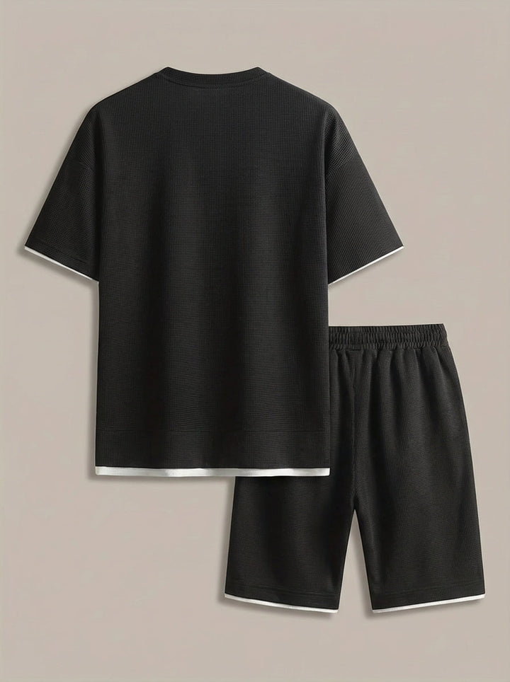 Zomer Outfit Heren | T-shirt &amp; Short Set met Contrastbies