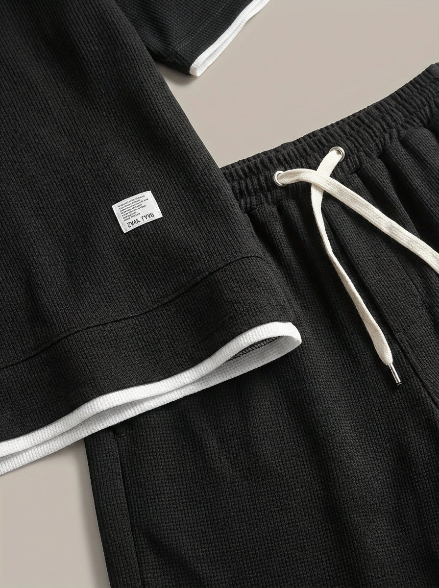 Zomer Outfit Heren | T-shirt &amp; Short Set met Contrastbies