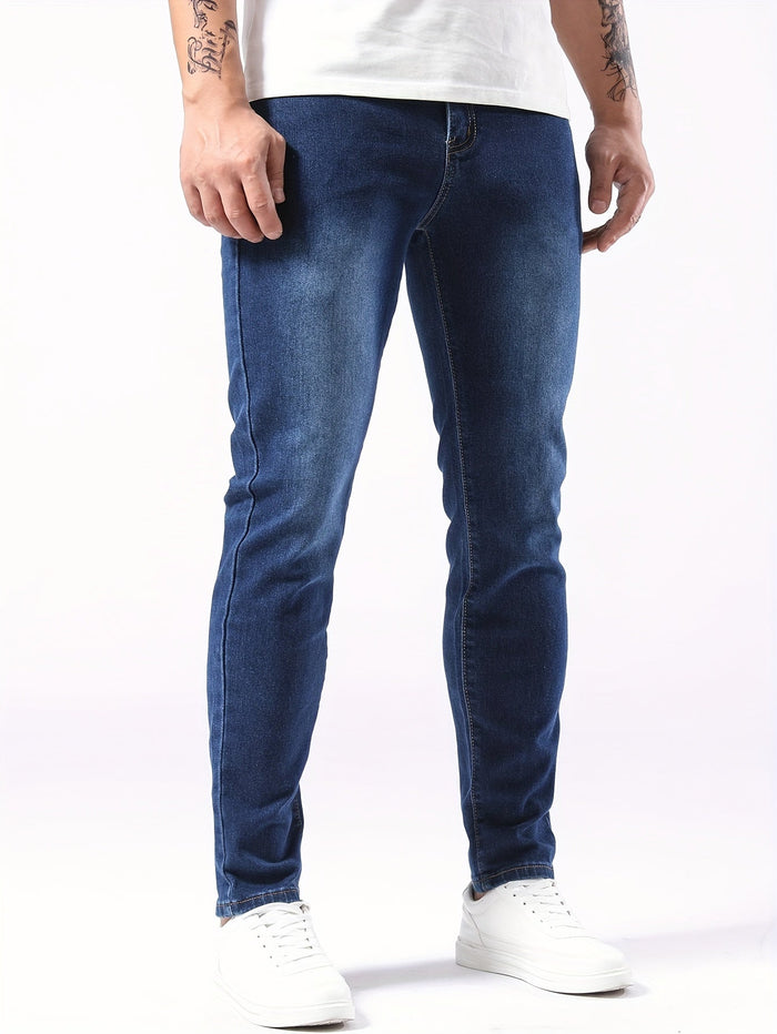 Heren Slim Fit Jeans met Stretch voor Dagelijks Gebruik