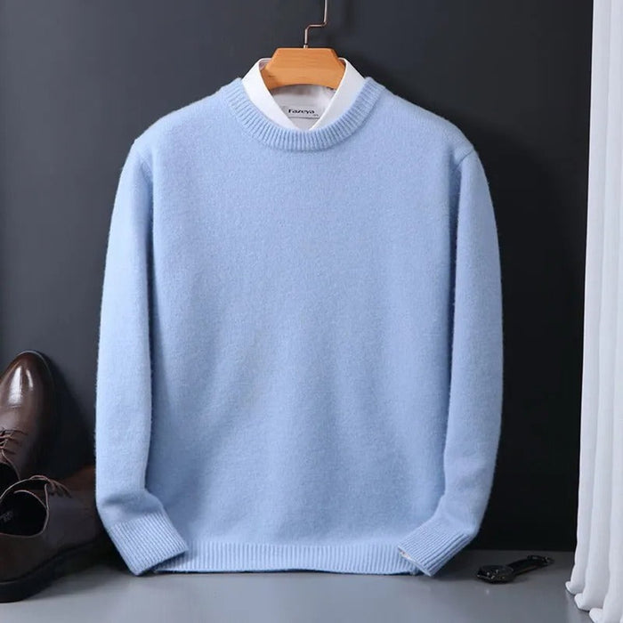 Heren Trui met Ronde Hals en Ribboord voor Casual