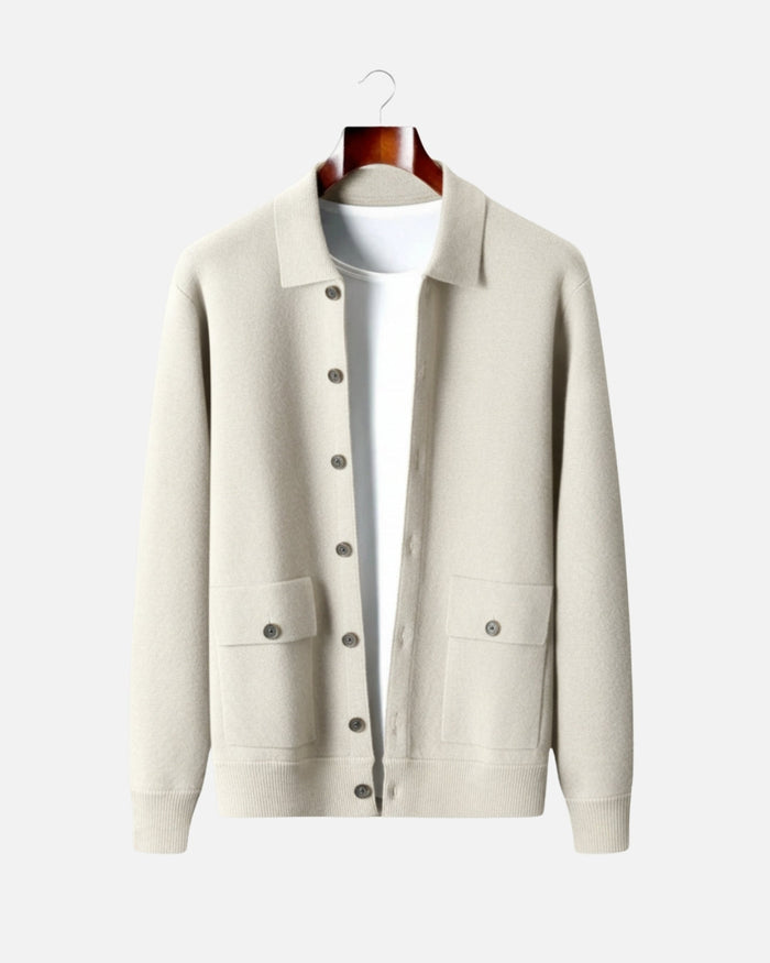Heren Overshirt van Merinowol met Knoopsluiting